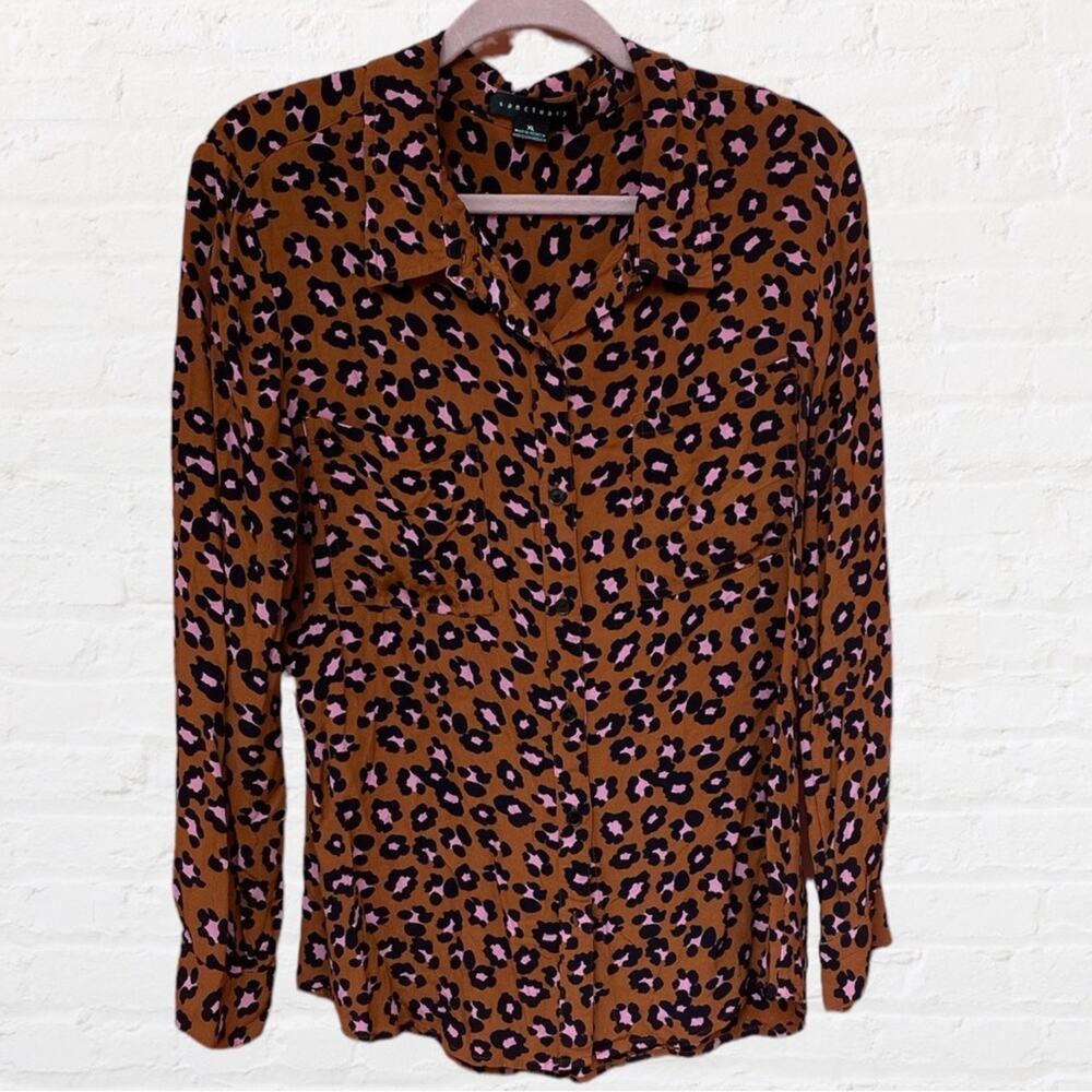 Sanctuary leopard print button down shirt